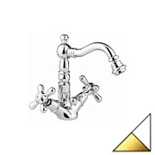 Смеситель Emmevi Deco Old 12614BO для биде, белый/золото