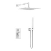 Душевой комплект Boheme Qubic 474-3-MW для ванны, белый матовый