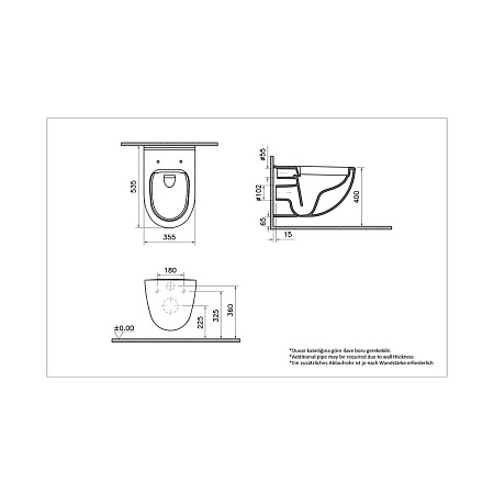 Унитаз подвесной VitrA S40 7759B003-0075 белый