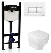 Комплект 4в1 инсталляции с WC и клавишей Valsir KIT VSWM 7212 Slim P1 белый/белый матовый Комплект 4в1 инсталляции с WC и клавишей Valsir KIT VSWM 7212 Slim P1 белый/белый матовый