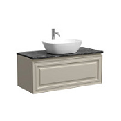 Тумба c раковиной и столешницей Sancos Very 100 VR100CE+TT100A1X Beige Soft/Black Sky
