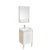 Мебель для ванной Aquaton Сканди 1A278801SDB20 55 с дверками, белый/дуб верона