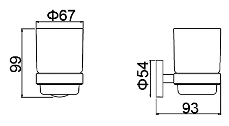 Стакан для зубных щеток Timo Saona 13031/00 хром