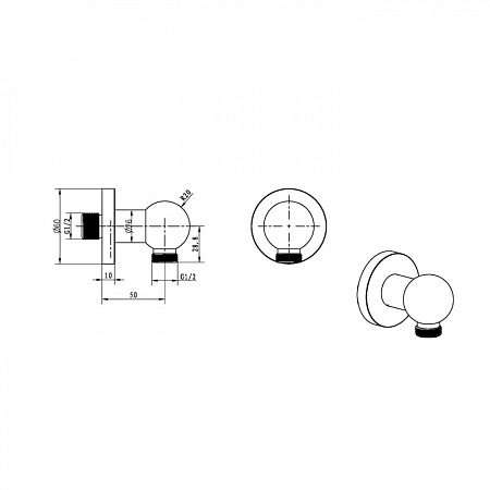 Шланговое подключение Boheme Imperiale 605 золото