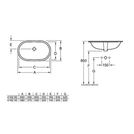 Раковина Villeroy & Boch O.Novo 416250R1 58 alpin