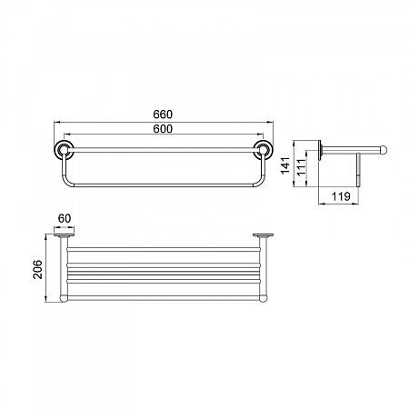 Полка Timo Nelson 160058/02 антик