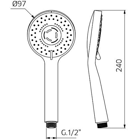 Душевая лейка Palazzani 99111253 золото