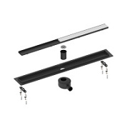 Душевой лоток Timo Drain System DS230209/03 90 двухсторонняя решетка, черный
