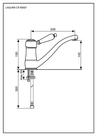Смеситель Emmevi Laguna 40067CR для кухонной мойки, хром