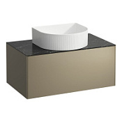 Тумба с раковиной Laufen Sonar 4.0541.1.034.142.1 80 титан/черный мрамор