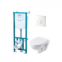Комплект Santek Бореаль 1WH501544 подвесной унитаз + инсталляция + кнопка Комплект Santek Бореаль 1WH501544 подвесной унитаз + инсталляция + кнопка
