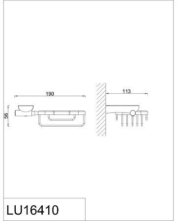 Мыльница решетка RUSH Luson LU16410 хром