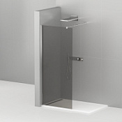 Душевая перегородка Cezares Liberta LIBERTA-L-1-80-GR-Cr 80 тонированное стекло, хром