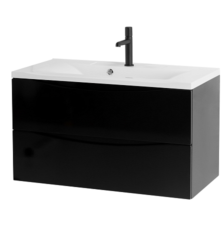 Тумба с раковиной BelBagno Marino MARINO-1000-2C-SO-NL-P 100 nero lucido