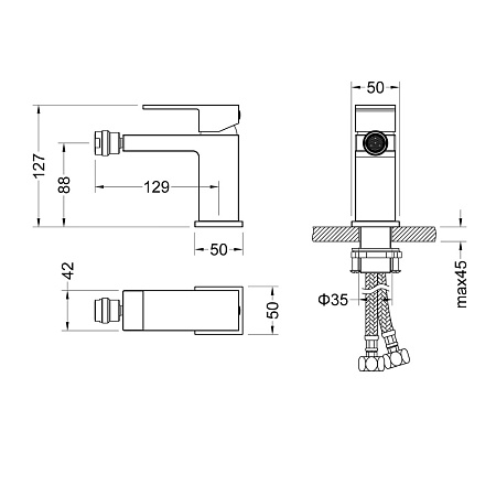 Смеситель для биде Timo Selene 2062/00F хром