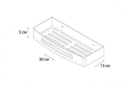 Полка прямоугольная Fixsen Hotel FX-31003B полированная сталь