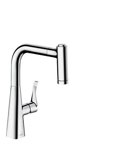 Смеситель Hansgrohe Metris Select 73800000 для кухонной мойки, хром