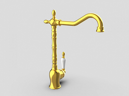 Смеситель GPD Retro MTE180-A для раковины, золото