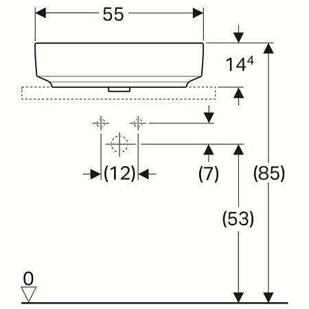 Раковина Geberit Variform 500.771.01.2 55х40 белый