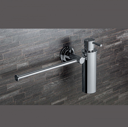 Полотенцедержатель Colombo Plus W4975.NM с дозатором, черный матовый