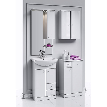 Шкаф-зеркало Aqwella Барселона Ba.02.55 50 белый