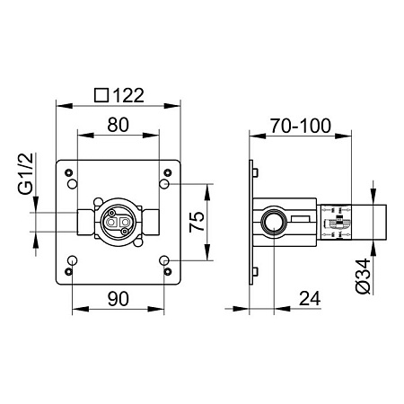 Скрытая монтажная часть Keuco 59916000075