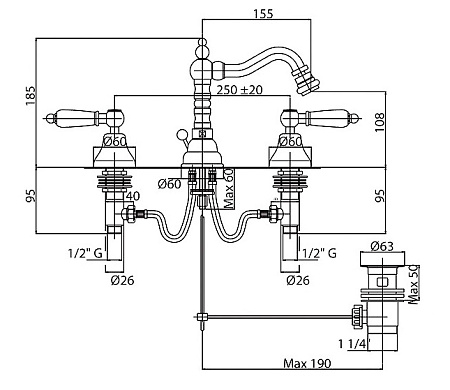 Смеситель Cezares First FIRST-BBS2-01-Bi для биде
