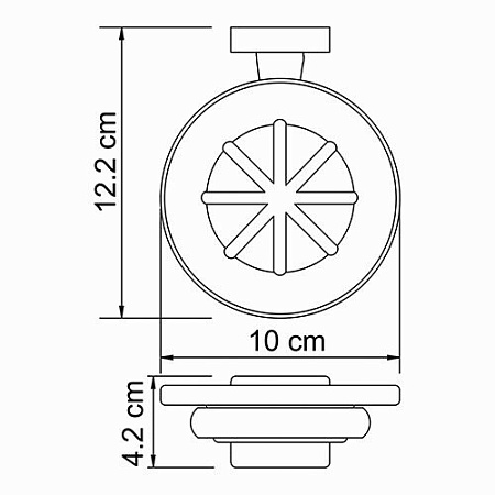 Мыльница WasserKRAFT Lippe K-6529 стеклянная, хром/матовое стекло