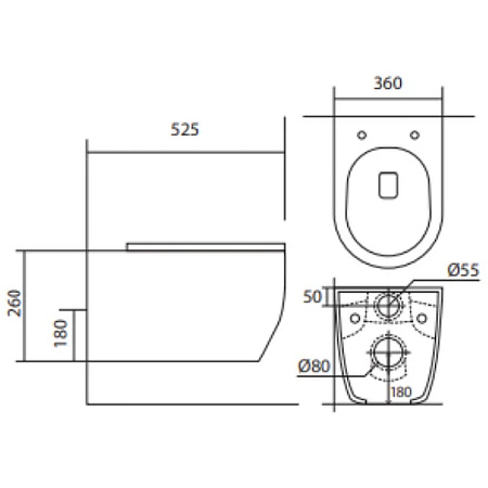 Унитаз подвесной Aquatek Европа AQ1106L-00 с сидением Soft Close