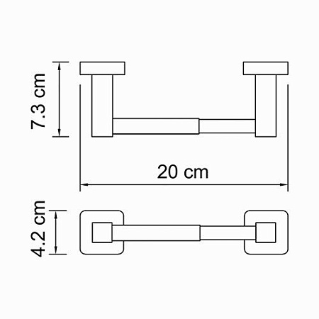 Держатель туалетной бумаги WasserKRAFT Lippe K-6522 хром