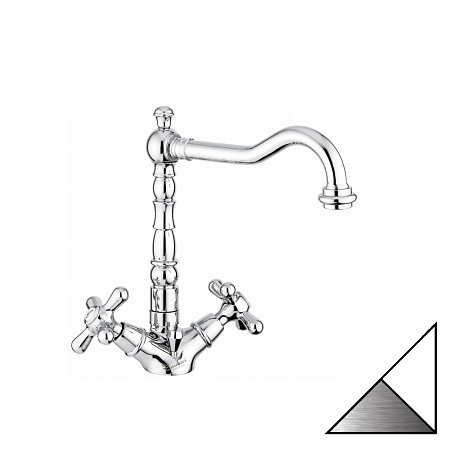 Смеситель Emmevi Deco Old 12613BC для раковины, белый/хром