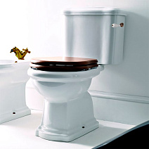 Унитаз-компакт Kerasan Retro 101301 горизонтальный выпуск,ручка смыва справа, фурнитура бронза