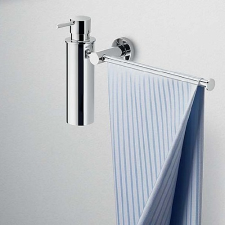 Полотенцедержатель Colombo Plus W4975.NM с дозатором, черный матовый