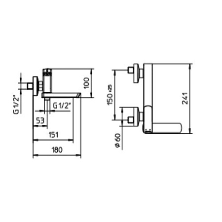 Смеситель Palazzani Mis 56115450 для ванны с душем, бронза