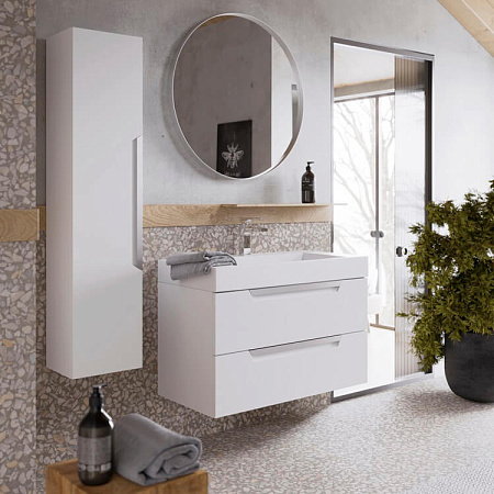 Шкаф-пенал Aqwella Cube CUB0503W 30 белый матовый