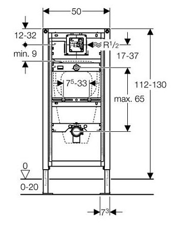 Система инсталляции Geberit Duofix 111.616.00.1 для писсуаров