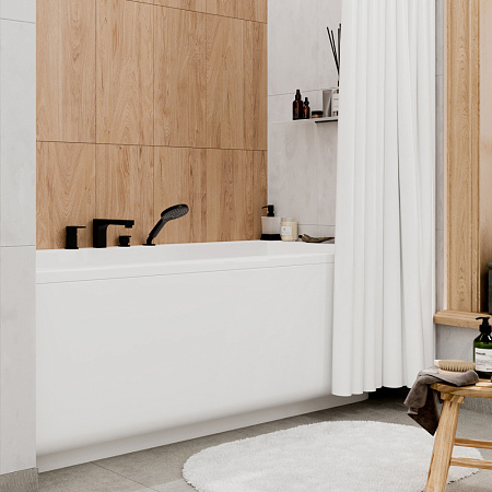 Смеситель WasserKRAFT Elbe 7455 на борт ванны, черный