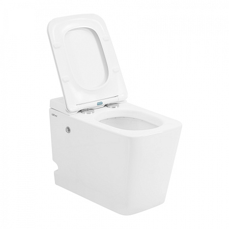 Унитаз приставной ABBER Rechteck AC1213P с импульсным смывом, белый