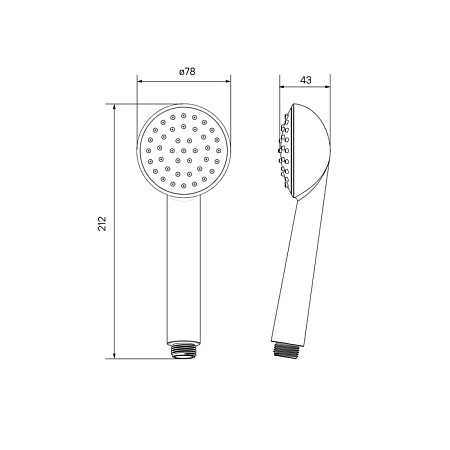 Душевая лейка Milardo Niagara NIA1F78M18 хром