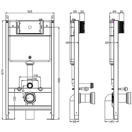 Инсталляция для унитаза Timo TWC-01