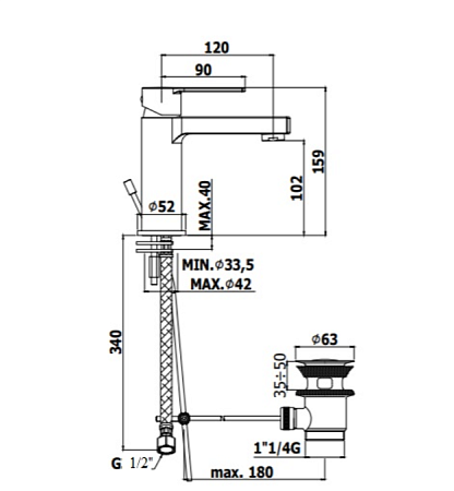 Смеситель Paffoni Ringo RIN135NO для биде, черный матовый