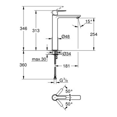 Смеситель Grohe Lineare 23405001 для раковины