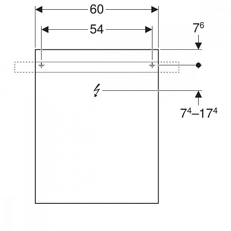 Зеркало Geberit iCon 840760000 60 с подсветкой