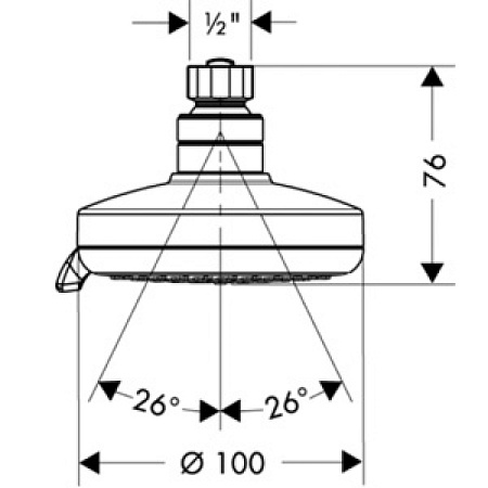 Верхний душ Hansgrohe Croma 100 28462000 хром