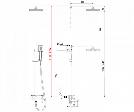 Душевая стойка Lemark Tropic LM7004C
