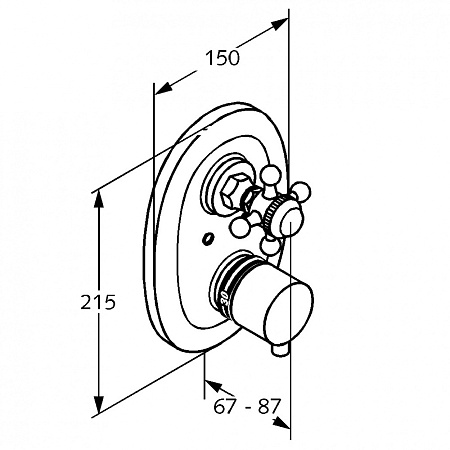 Термостат Kludi Adlon 517200520 для ванны с душем, хром