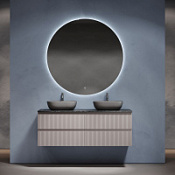 Мебель для ванной со столешницей Sancos Snob R 140 SNR70SM+TT140A1X Doha Soft/Black Sky