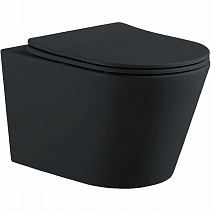 Унитаз подвесной Aquatek Вега AQ1905-MB с сидением микролифт, черный матовый
