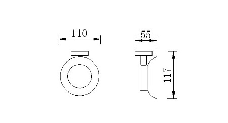 Мыльница стеклянная RUSH Victoria VI71411 хром