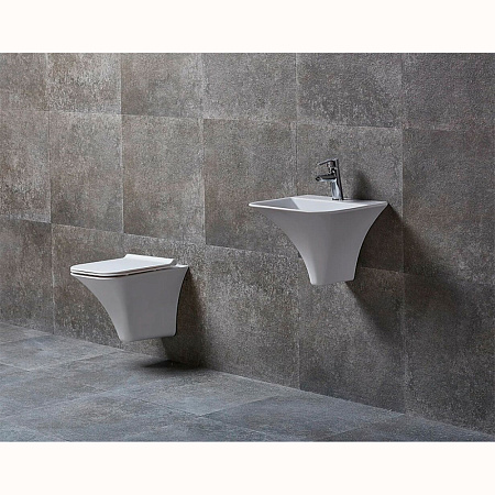 Унитаз подвесной beWash Ladoga 54303601 с системой микролифт, белый глянцевый